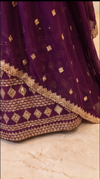 Heritage Mirror Lehenga Set - Indian bridal wedding lehenga with mirror work embroidery - view 10