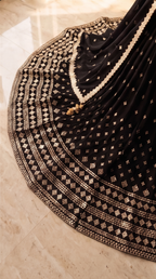 Heritage Mirror Lehenga Set - Indian bridal wedding lehenga with mirror work embroidery - view 13