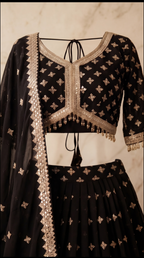 Heritage Mirror Lehenga Set - Indian bridal wedding lehenga with mirror work embroidery - view 16