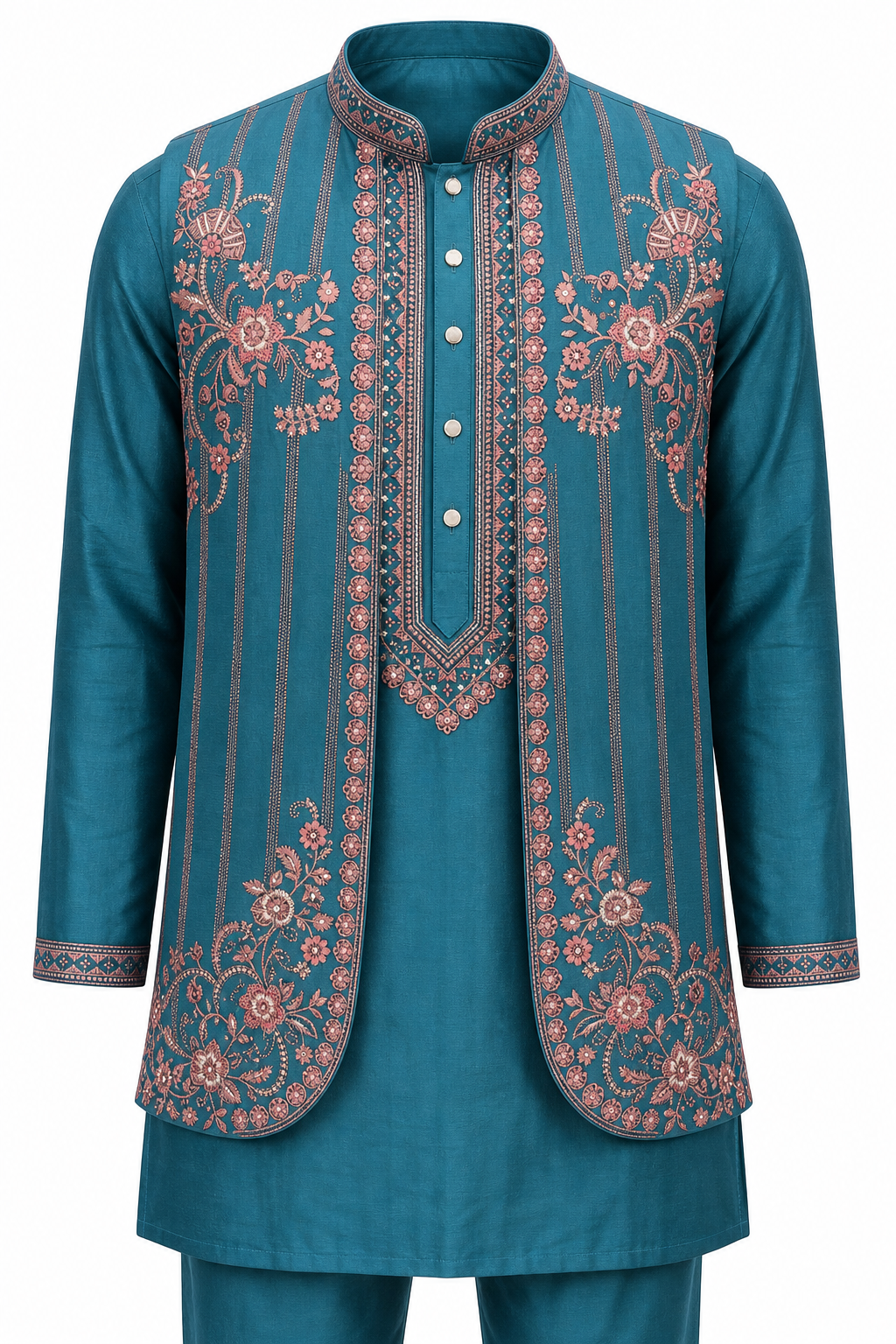 Rose Resham Kurta Set