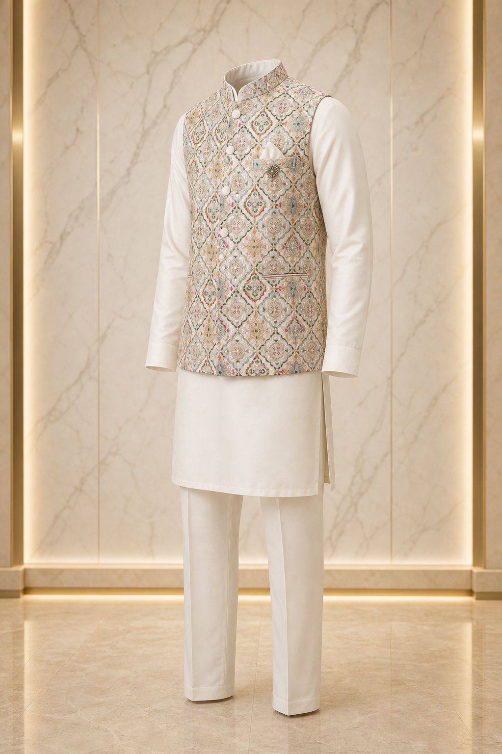 Royal Bagh Kurta Jacket Set
