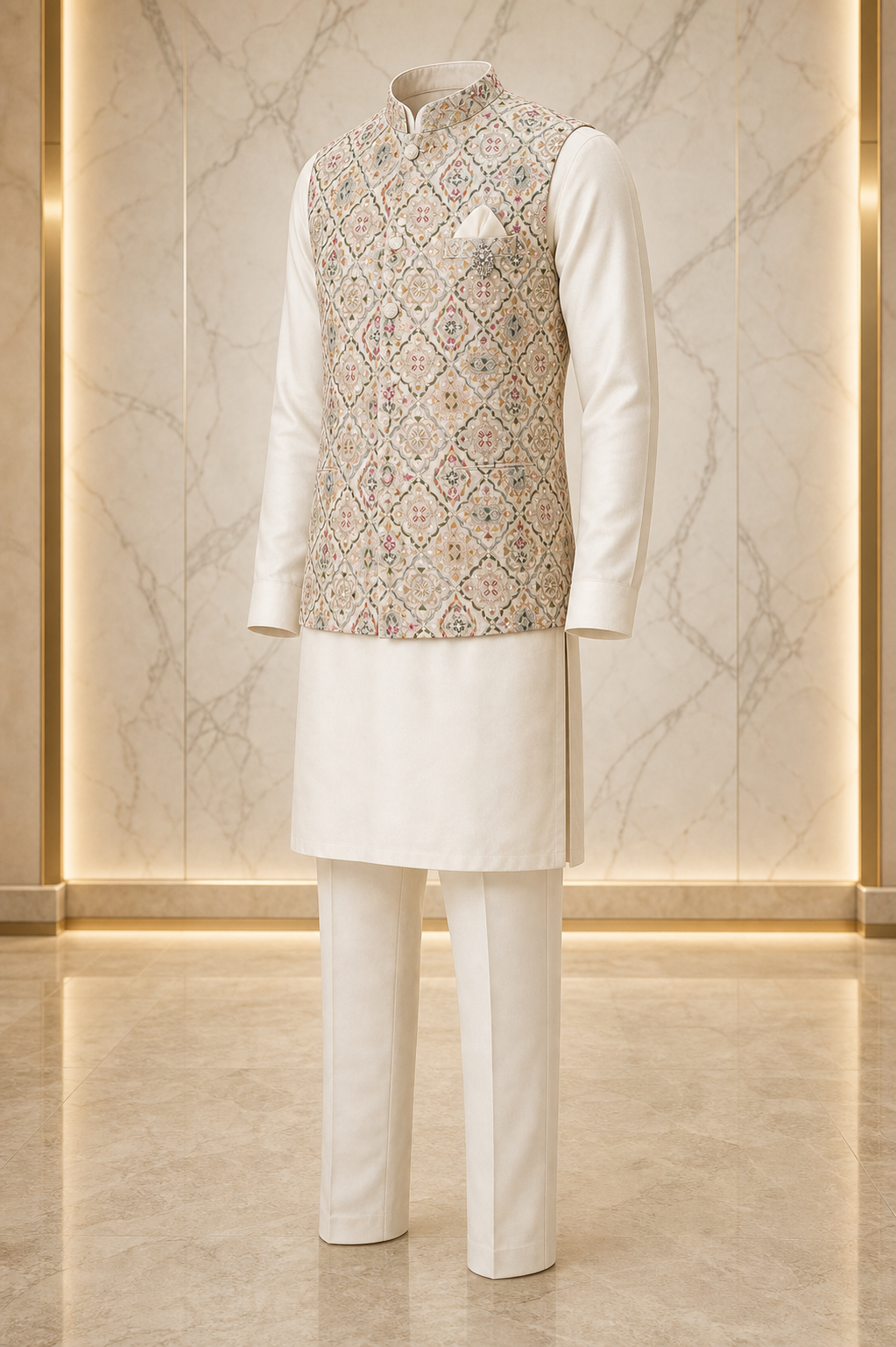 Royal Bagh Kurta Jacket Set