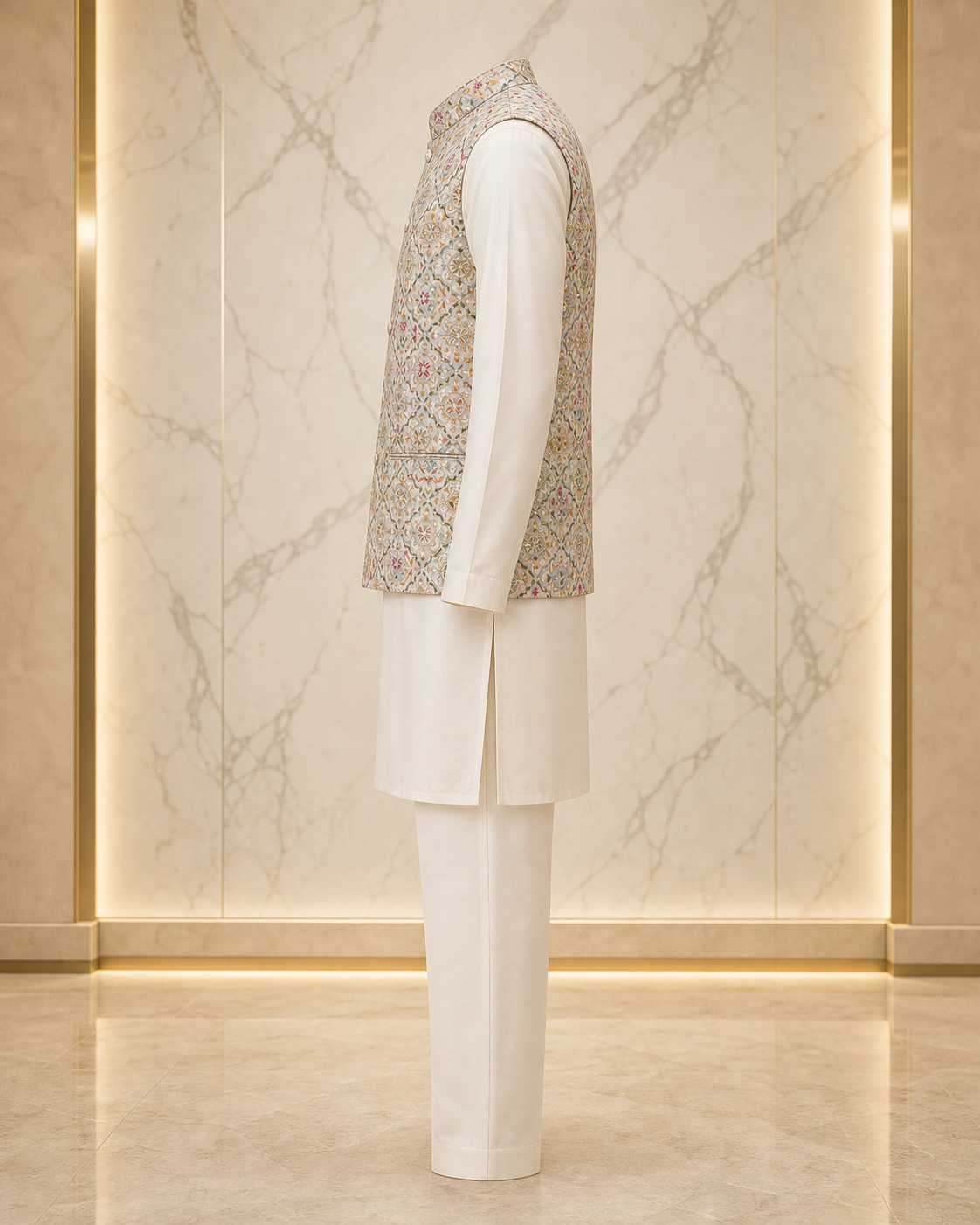 Royal Bagh Kurta Jacket Set