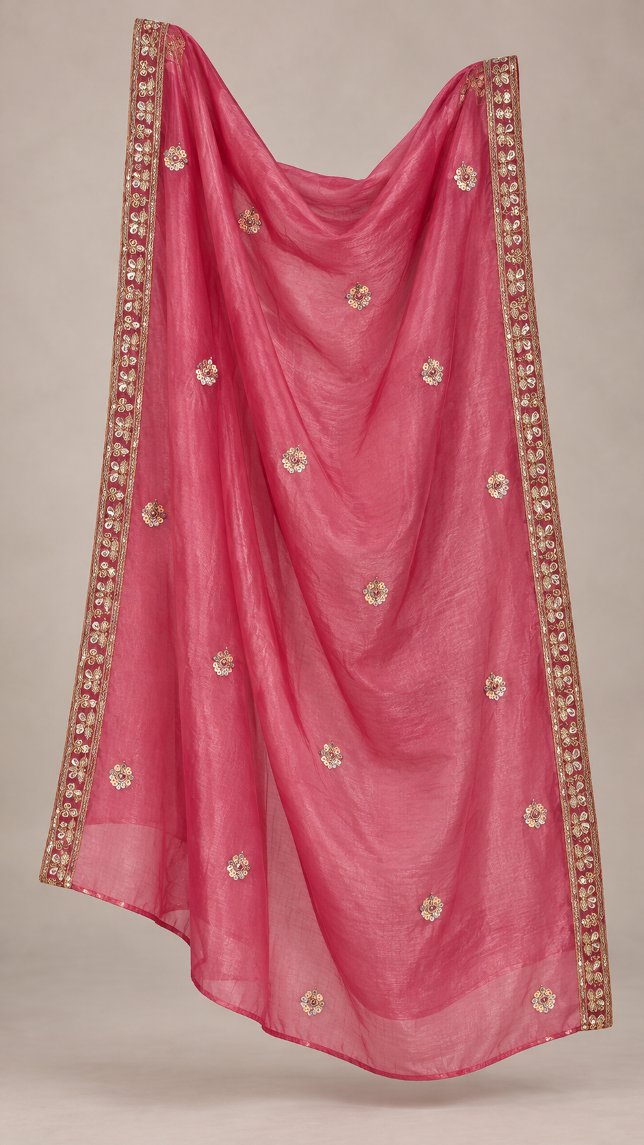 Rose Pink | Fendy Silk Palazzo Set | dupatta scarf