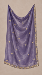 Violet | Fendy Silk Palazzo Set | dupatta scarf