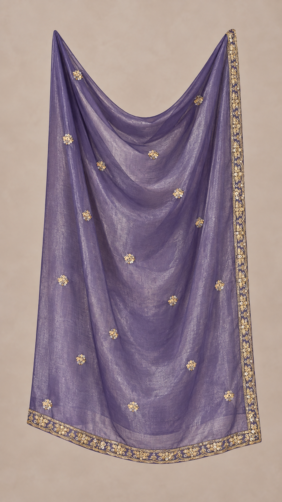 Violet | Fendy Silk Palazzo Set | dupatta scarf