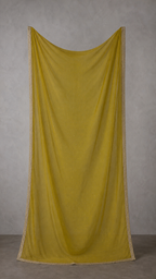 Golden Mehndi Chartreuse semi-sheer dotted dupatta — full view