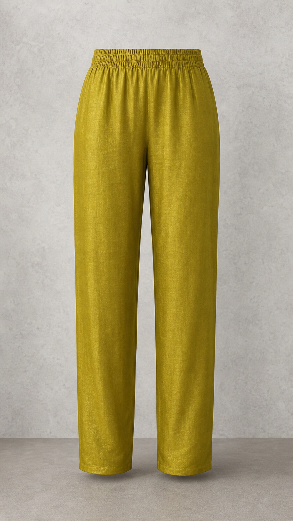 Golden Mehndi Chartreuse matching pull-on trousers — front view