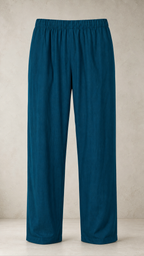 Rose Resham peacock teal matching trousers — front view