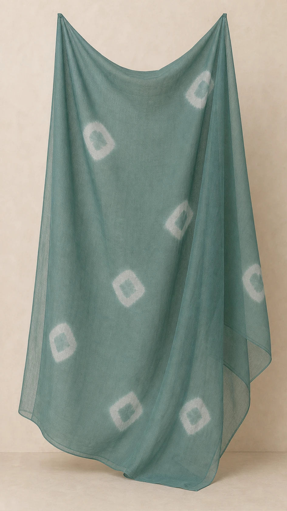 Saba Sage Plus-Size Cotton Embroidered 3-Piece Set sheer sage patterned dupatta