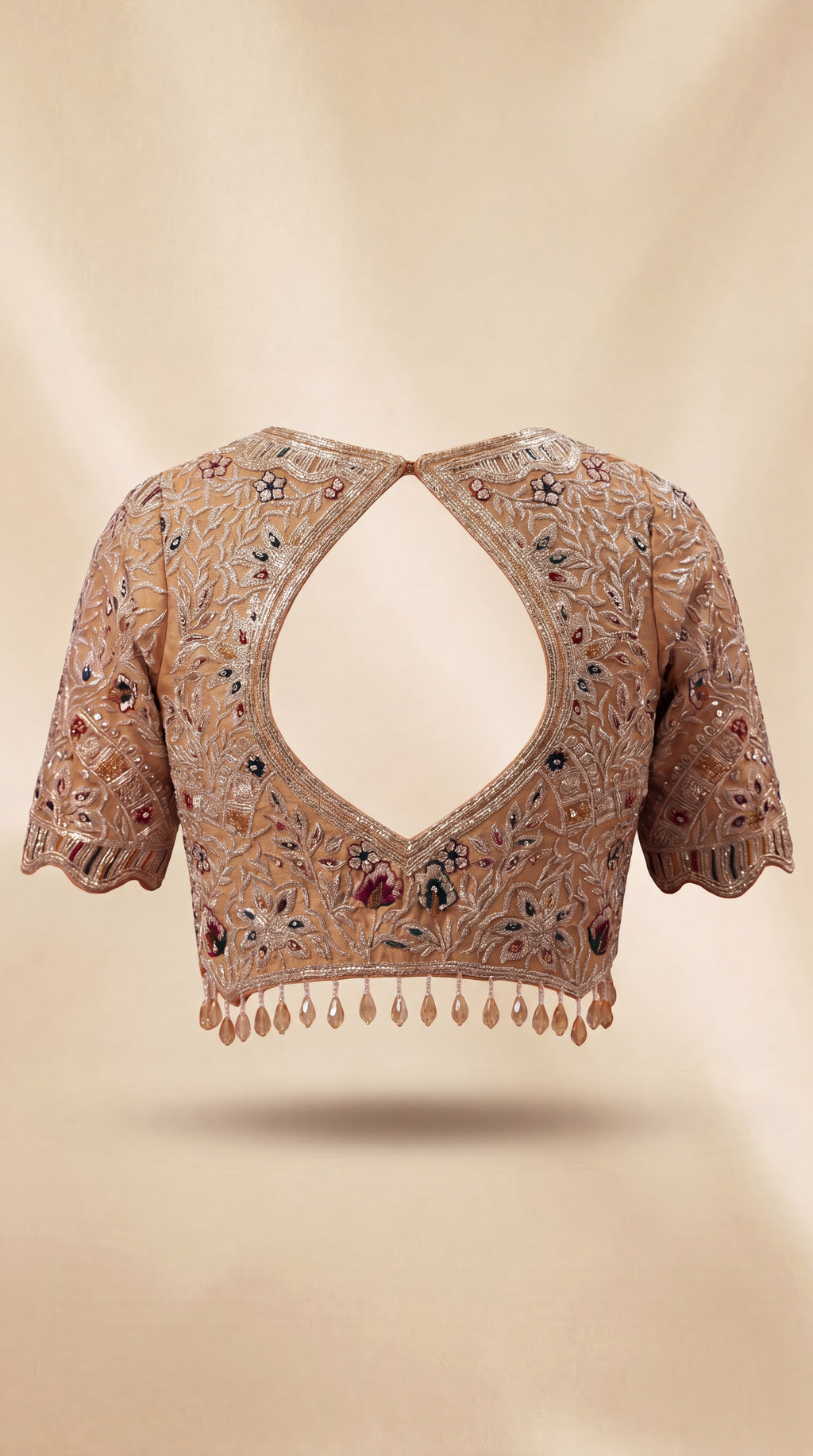 Mauve Sunset Ombre Bridal Lehenga Set — Zardozi Choli, Ombre Silk Skirt & Kiran-Jaal Dupatta