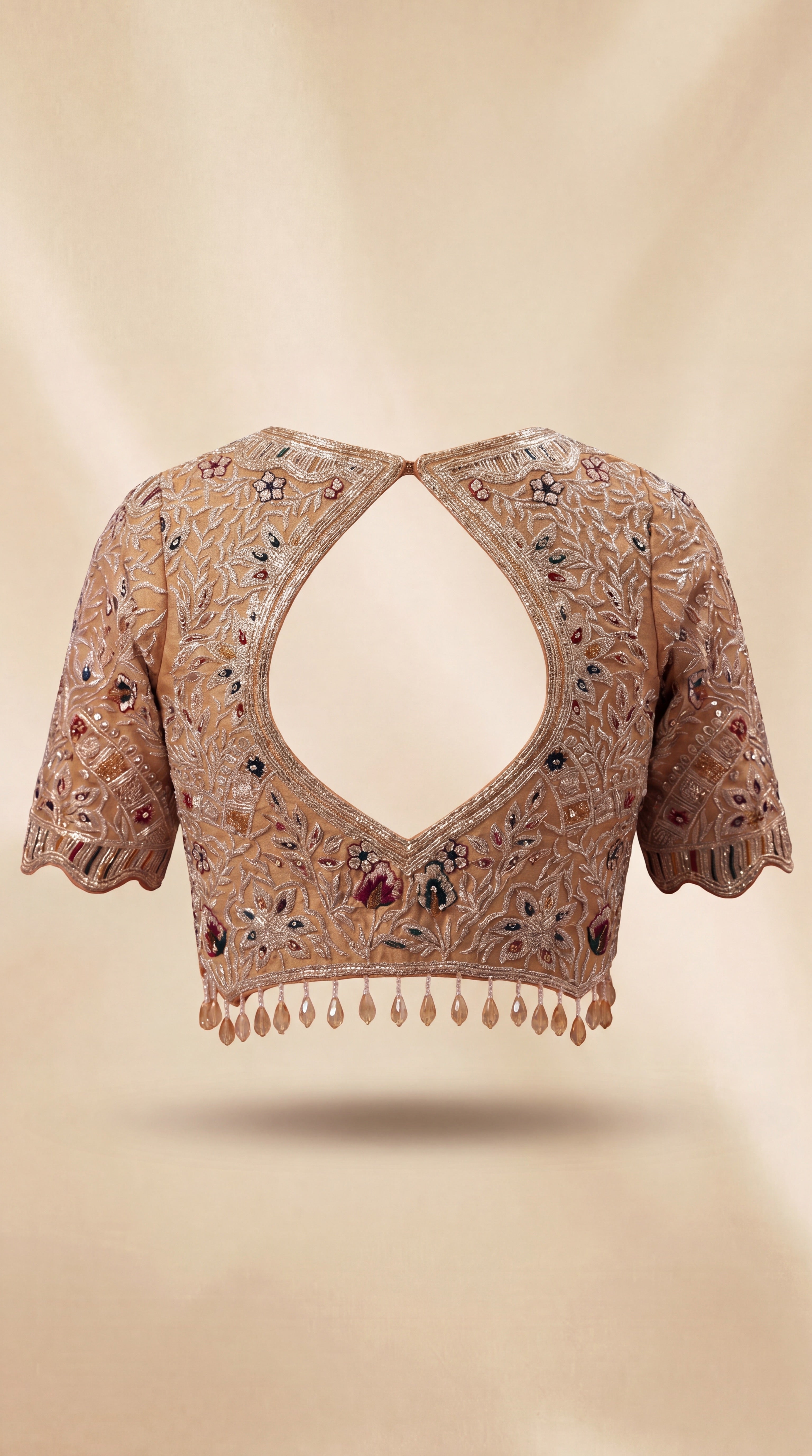 Mauve Sunset Ombre Bridal Lehenga Set — Zardozi Choli, Ombre Silk Skirt & Kiran-Jaal Dupatta